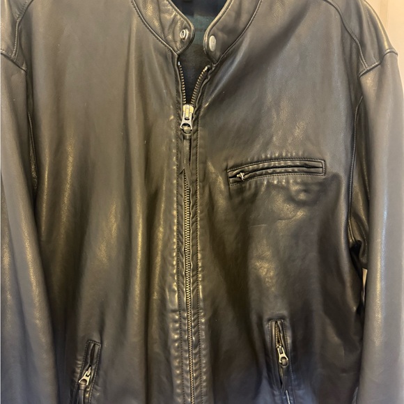 Polo Ralph Lauren Leather Café Racer Jacket Size XXL - Picture 7 of 9